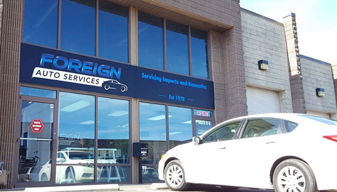 Foreign Auto Services Inc. - Front side of the shop